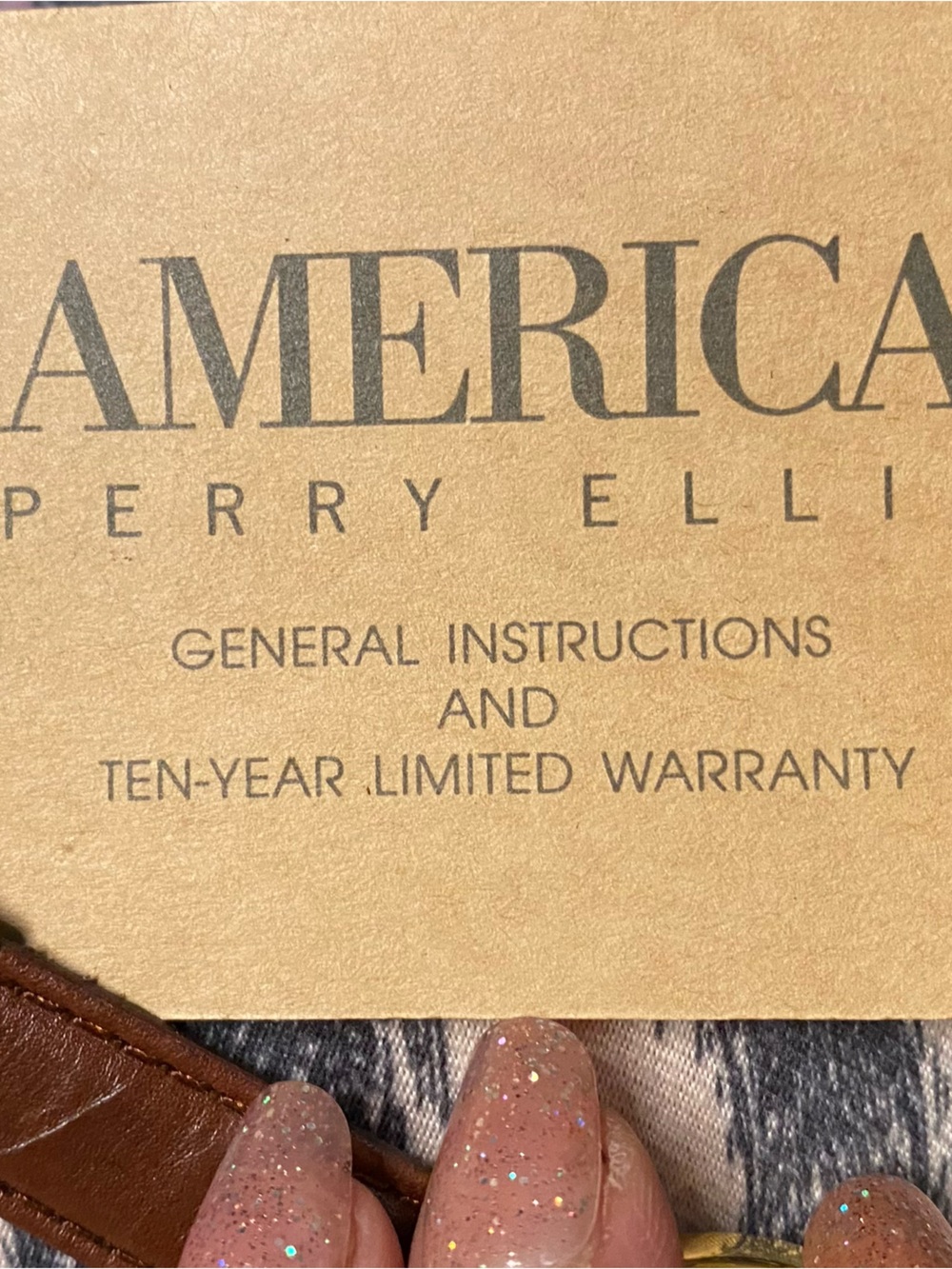Perry Ellis Men’s Gold Dial Watch with Brown Leather Strap - Picture 4 of 5